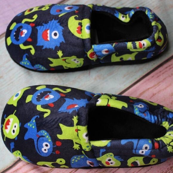 Toddler's ALIENS and MONSTERS Memory Foam Slippers - Picture 2 of 5